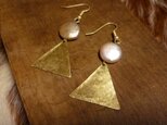 ☆真鍮　本真珠と真鍮で○と△