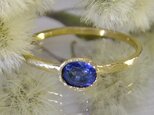 ブルーサファイア＊アンティーク調K18リング