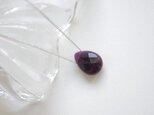 カット　フローライトのネックレス　天然石　紫の画像