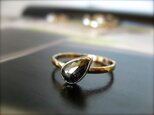 Midnight Black Tear Diamond Ringの画像