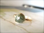 Olive Green Tear Diamond Ringの画像