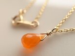 カーネリアンの一粒ネックレス