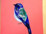 「earth bird」原画SMキャンバス22.7ｃ×15.8ｃの画像