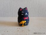 木彫り　黒猫ハロウィン3の画像