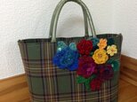 CHECK & FLOWER BAG＊チェック&フラワーバッグの画像