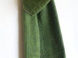 草色の手織りコットンストールの画像