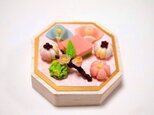 和菓子のひな祭り（菜の花・桃）の画像