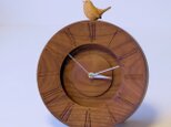 ameさま御予約分　鳥の時計(ウォールナット材　type-Ｃ）　の画像