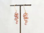 淡水パールピアス◇peach pink