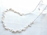淡水パールのロングネックレス  大きめケシ