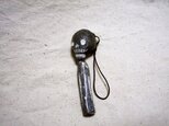 【ご注文商品】黒いガイコツのストラップの画像