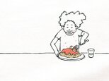 『ミートソーススパゲティ』 Tシャツ 半袖の画像