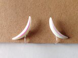 ノンホールピアス No.627三日月×パール