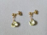 ブリリアントカットレモンクォーツピアス
