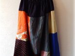 KIMONOギャザースカート　ブラックの画像