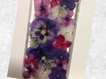 オーダー品＊押し花 iPhone スマートフォン ケースの画像