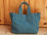 【受注製作】カジュアルトート：８号帆布バイオウォッシュ（深青）