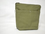 Canvas Pouch -oliveの画像
