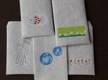布ぽち袋(オリジナルイラストプリント5枚)の画像