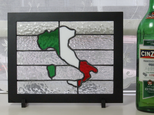 ステンドグラス イタリア国旗パネルの画像