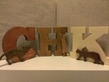 S様専用☆猫が遊ぶ文字「C,K,H」の画像