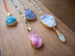 Druzy Ocean Necklace--Pinkの画像