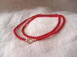 送料無料 K14GF 赤珊瑚のネックレス