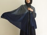 <Hさまご予約分> 海の色 軽いウールの藍染めストールの画像
