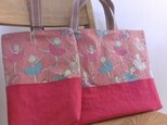【入園/入学】レッスンバッグ&上履き袋 2点セット☆バレリーナ柄の画像