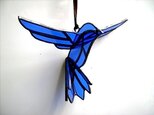 ★3D青い鳥のオーナメント★(ステンドグラス)の画像