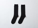 リネンニットのソックス（ブラック）メンズ