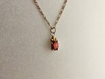 ガーネットひとつぶネックレス