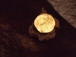 １７６☆クレーター柔らかなお月様　真鍮ブローチの画像