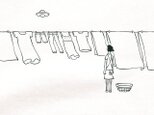 半袖 Tシャツ 『洗濯物とＵＦＯ』 メンズ レディースの画像