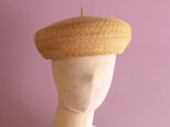 麦わら素材のベレー帽 Elie エリーの画像