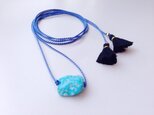 tassel coad necklace/turquoiseの画像