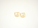 Square Motif Pierce Silver925の画像