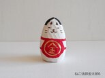 木彫り　ねこ法師金太郎6(単品)の画像