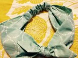 SALE！リボン付きヘアバンド ミントカラー