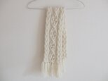アラン模様のマフラー（off white）