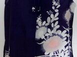 花柄の絽の着物で作ったロングベスト　あ９８４の画像