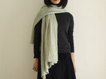 よもぎ染め 軽いウールのストールの画像