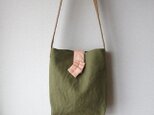 ショルダーBag mini（カーキーキャメル・薄ピンク）