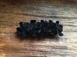 革花のバレッタ ブラック 金具6cm 95