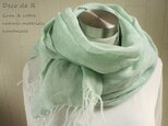 リネン・シングルガーゼのストール　ミント