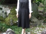リネン　タックドレス　ブラックの画像