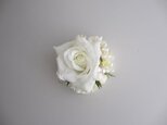 コサージュ『rose』/whiteの画像