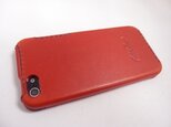 iPhone5, 5S用　レザーカバー 赤の画像