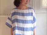 Linen border blouse LADY'Sの画像