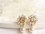 flower pearl ピアス/イヤリング